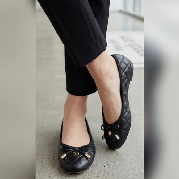 kate spade Shoes - Kate Spade Black Quilted Ballet Flats